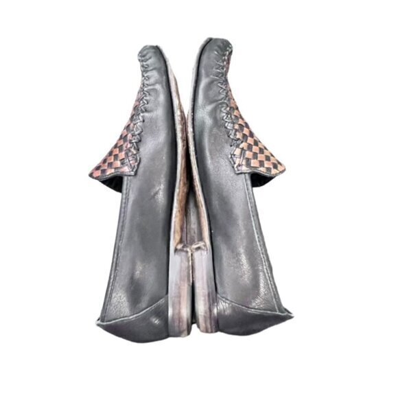 Cole Haan Men's Slip On Loafers Size‎ 9 B Black Brown Basket Weave Soft Leather - Picture 6 of 10